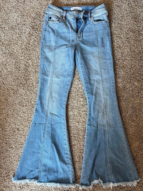 Maurices Denim - Maurices Light Blue Flared Jeans with Frayed Hem